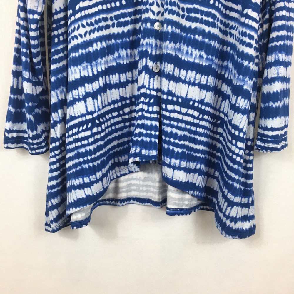 LOGO Lori Goldstein Blue Tie Dye Tunic Top Size 2X FINAL PRICE - Picture 5 of 7